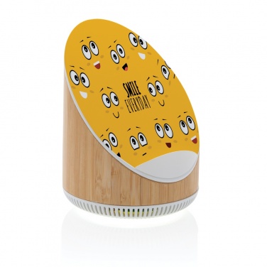 Logotrade promotional merchandise picture of: Ovate bamboo 5W speaker with 15W wireless charger