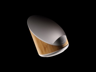 Logo trade promotional products image of: Ovate bamboo 5W speaker with 15W wireless charger