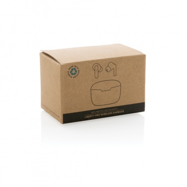 Logo trade corporate gift photo of: RCS recycled plastic Liberty Pro wireless earbuds