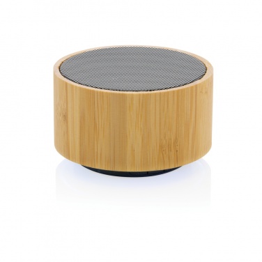 Logo trade promotional merchandise image of: RCS recycled plastic and bamboo 3W wireless speaker