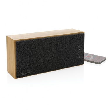 Logo trade corporate gifts image of: Wynn 20W bamboo wireless speaker