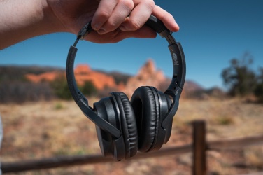 Logo trade promotional giveaways picture of: RCS recycled plastic Elite Foldable wireless headphone