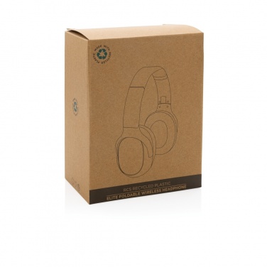 Logo trade advertising product photo of: RCS recycled plastic Elite Foldable wireless headphone