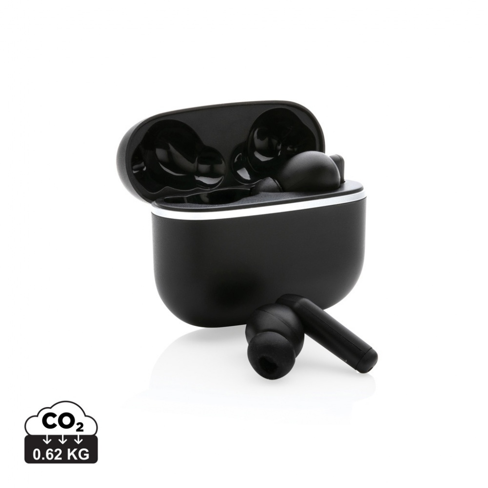 Logo trade advertising products picture of: RCS recycled plastic Swiss Peak TWS earbuds 2.0