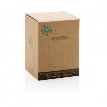 Logo trade advertising products picture of: RCS certified recycled plastic 5W Wireless speaker