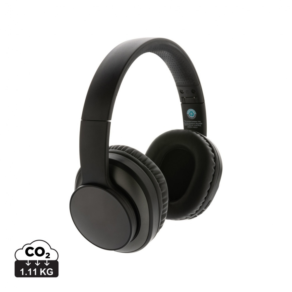 Logo trade promotional merchandise picture of: Terra RCS recycled aluminium wireless headphone