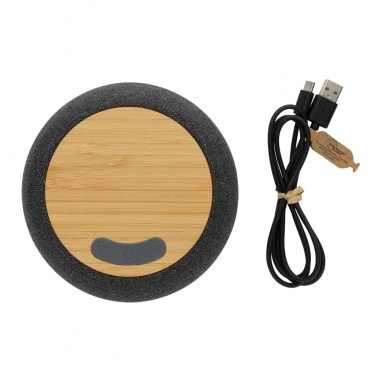 Logotrade promotional product picture of: RCS Rplastic/PET and bamboo 5W speaker