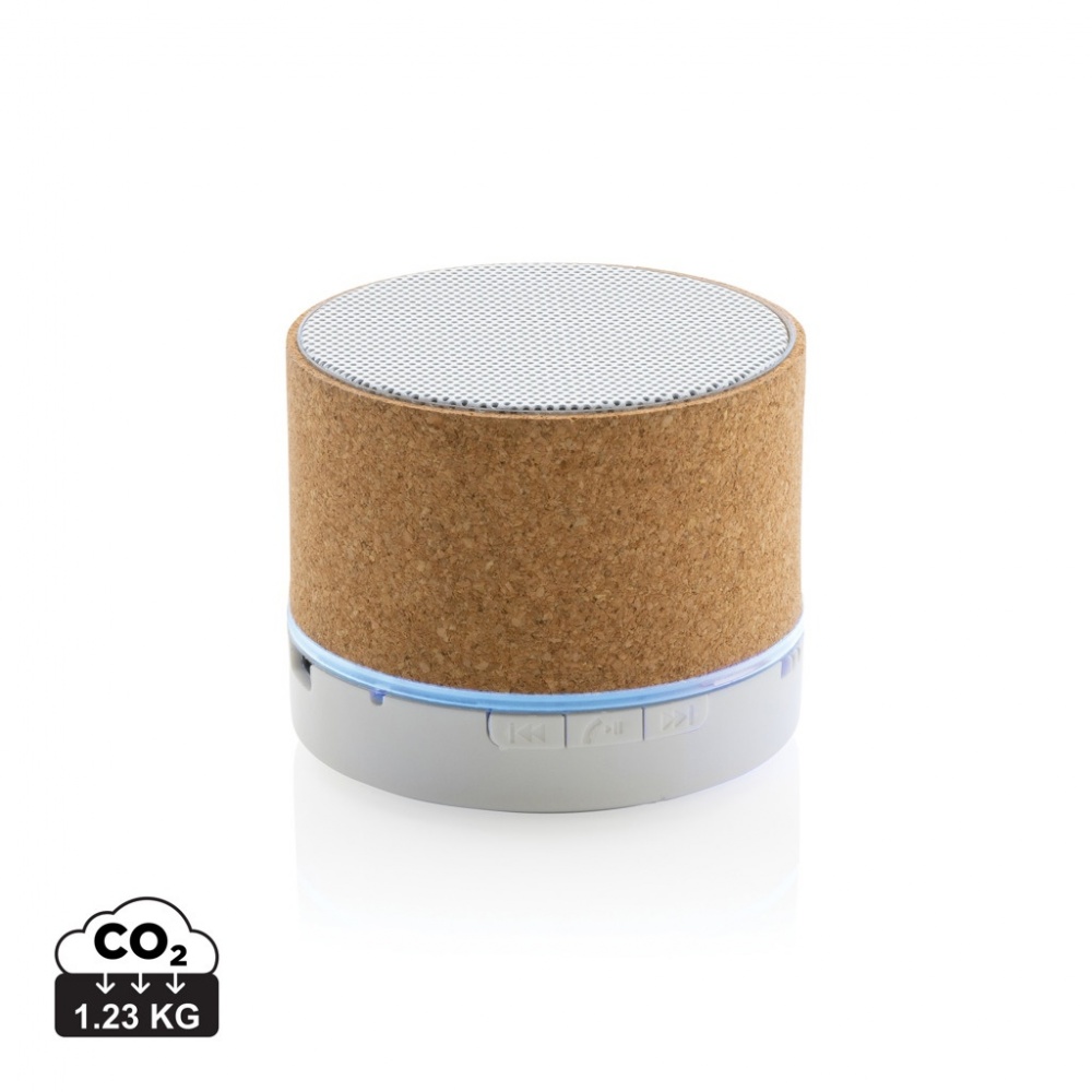 Logo trade business gift photo of: Cork 3W wireless speaker