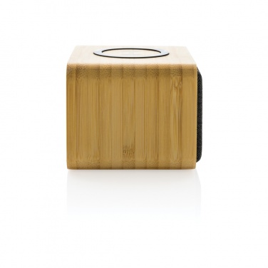 Logo trade promotional item photo of: RCS Rplastic 3W speaker with bamboo 5W wireless