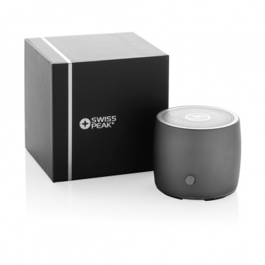 Logo trade promotional merchandise image of: Swiss Peak RCS recycled aluminum 3W bass speaker