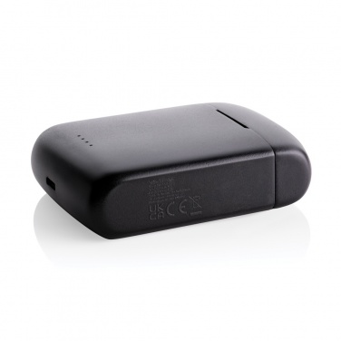 Logotrade promotional merchandise photo of: Skywave RCS recycled plastic solar earbuds