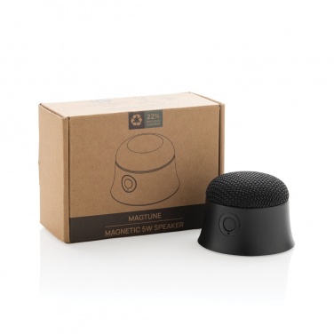 Logo trade promotional merchandise picture of: Magtune RCS recycled plastic magnetic 5W speaker