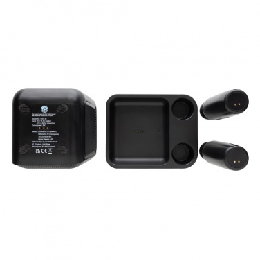 Logotrade corporate gift image of: Singvibe RCS recycled plastic karaoke set with double mic