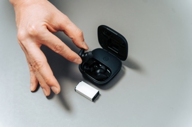 Logo trade promotional gifts picture of: Lakewood RCS recycled and repairable wireless earbuds