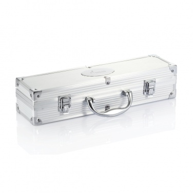 Logo trade business gift photo of: 3 pcs barbecue set in aluminium box