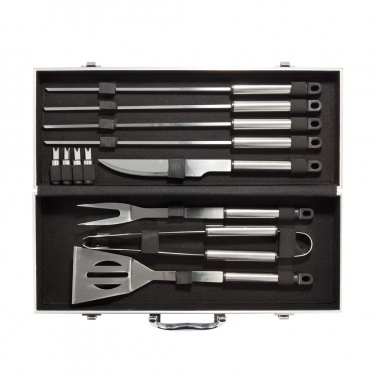 Logotrade promotional merchandise picture of: 12 pcs barbecue set in aluminium box