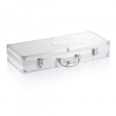 Logo trade promotional merchandise image of: 12 pcs barbecue set in aluminium box