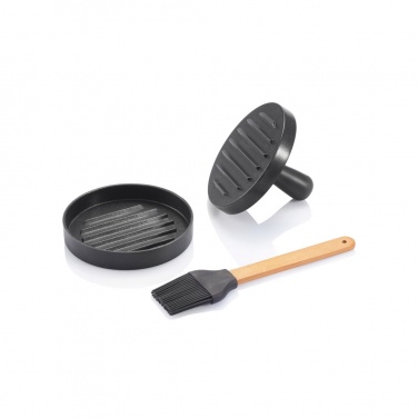 Logo trade promotional item photo of: BBQ set with hamburger press and brush