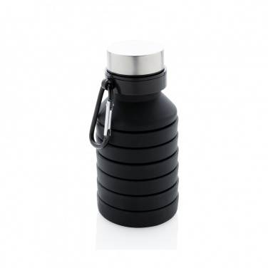 Logo trade corporate gifts image of: Leakproof collapsible silicone bottle with lid