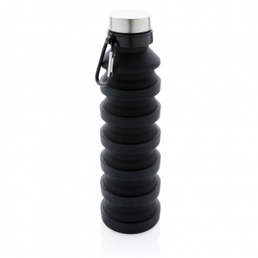 Logo trade promotional gift photo of: Leakproof collapsible silicone bottle with lid