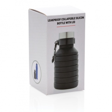 Logotrade promotional merchandise photo of: Leakproof collapsible silicone bottle with lid