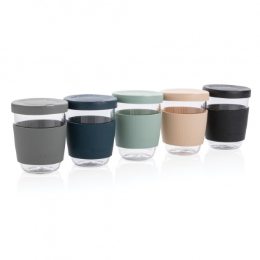 Logo trade promotional item photo of: Ukiyo borosilicate glass with silicone lid and sleeve