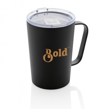 Logotrade promotional giveaways photo of: RCS Recycled stainless steel modern vacuum mug with lid