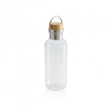 Logo trade promotional gifts image of: RCS RPET bottle with bamboo lid and handle