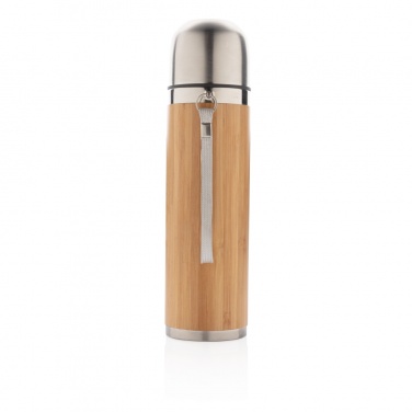 Logo trade corporate gifts picture of: Bamboo vacuum travel flask