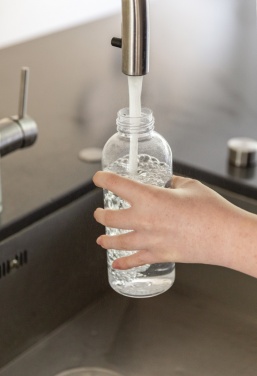 Logo trade advertising product photo of: Leakproof water bottle with metallic lid