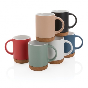 Logo trade corporate gift photo of: Ceramic mug with cork base 280ml