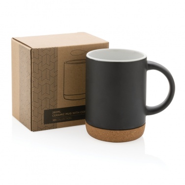 Logo trade promotional gifts picture of: Ceramic mug with cork base 280ml