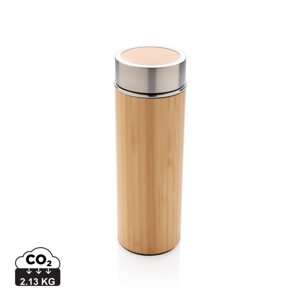 Logo trade advertising product photo of: Leak proof bamboo vacuum bottle