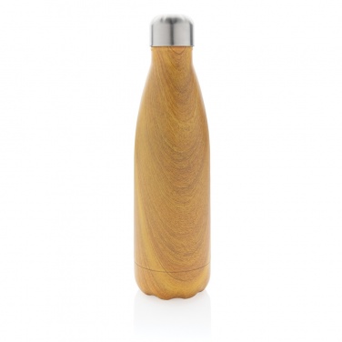 Logo trade promotional product photo of: Vacuum insulated stainless steel bottle with wood print