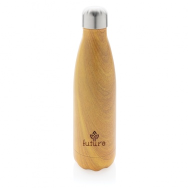 Logotrade promotional gifts photo of: Vacuum insulated stainless steel bottle with wood print