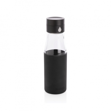 Logo trade promotional items image of: Ukiyo glass hydration tracking bottle with sleeve