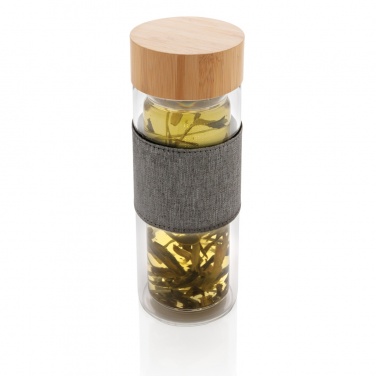 Logo trade corporate gifts image of: Impact double wall borosilicate glass bottle