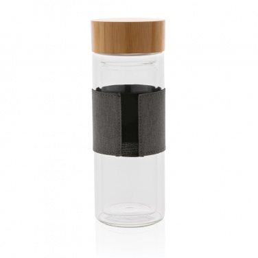 Logo trade promotional items image of: Impact double wall borosilicate glass bottle