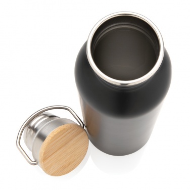 Logotrade promotional items photo of: Modern stainless steel bottle with bamboo lid