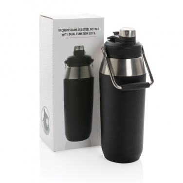 Logotrade corporate gift picture of: Vacuum stainless steel dual function lid bottle 1L