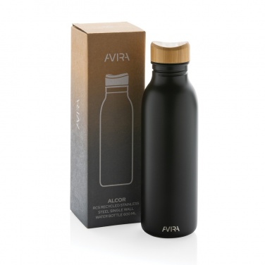 Logo trade advertising products image of: Avira Alcor RCS Re-steel single wall water bottle 600 ML