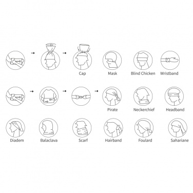 Logo trade corporate gifts picture of: Multifunctional scarf