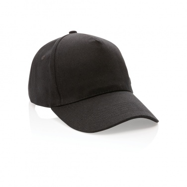 Logo trade business gifts image of: Impact 5panel 280gr Recycled cotton cap with AWARE™ tracer