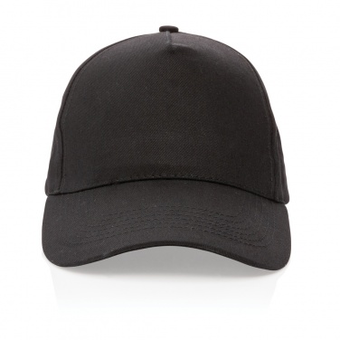 Logo trade promotional giveaways image of: Impact 5 panel 190gr Recycled cotton cap with AWARE™ tracer
