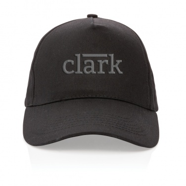 Logo trade corporate gifts image of: Impact 5 panel 190gr Recycled cotton cap with AWARE™ tracer
