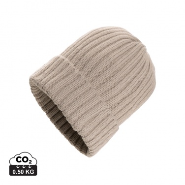 Logo trade business gift photo of: Kennedi AWARE™ Polylana® beanie with large rib
