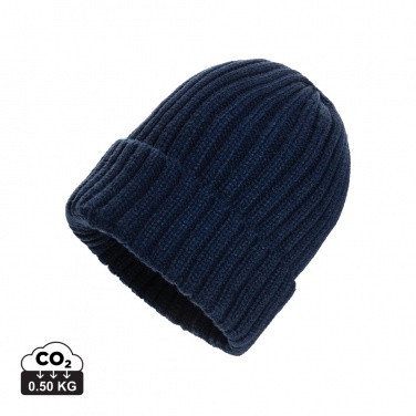 Logo trade corporate gifts image of: Kennedi AWARE™ Polylana® beanie with large rib