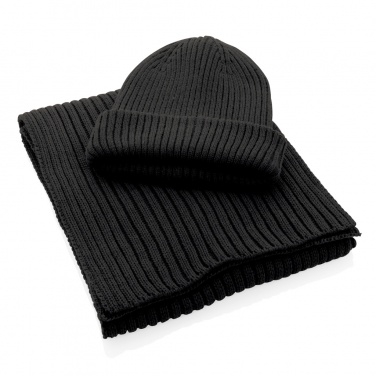 Logo trade corporate gifts image of: Impact AWARE™  Polylana® double knitted beanie