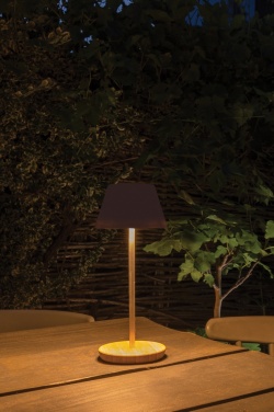 Logo trade business gift photo of: Pure Glow RCS usb-rechargeable recycled plastic table lamp