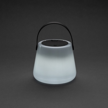 Logo trade promotional merchandise image of: SolarGlow RCS recycled ABS USB-rechargeable outdoor light
